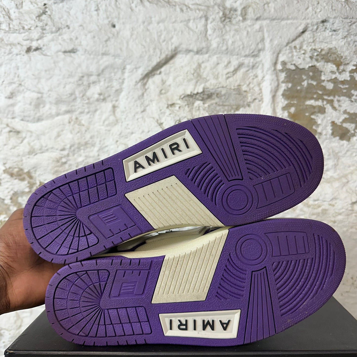 Amiri White Skeleton Purple White Sneaker Sz 10 (43)