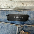 Amiri Leopard Thrasher Blue Denim Jeans Sz 36