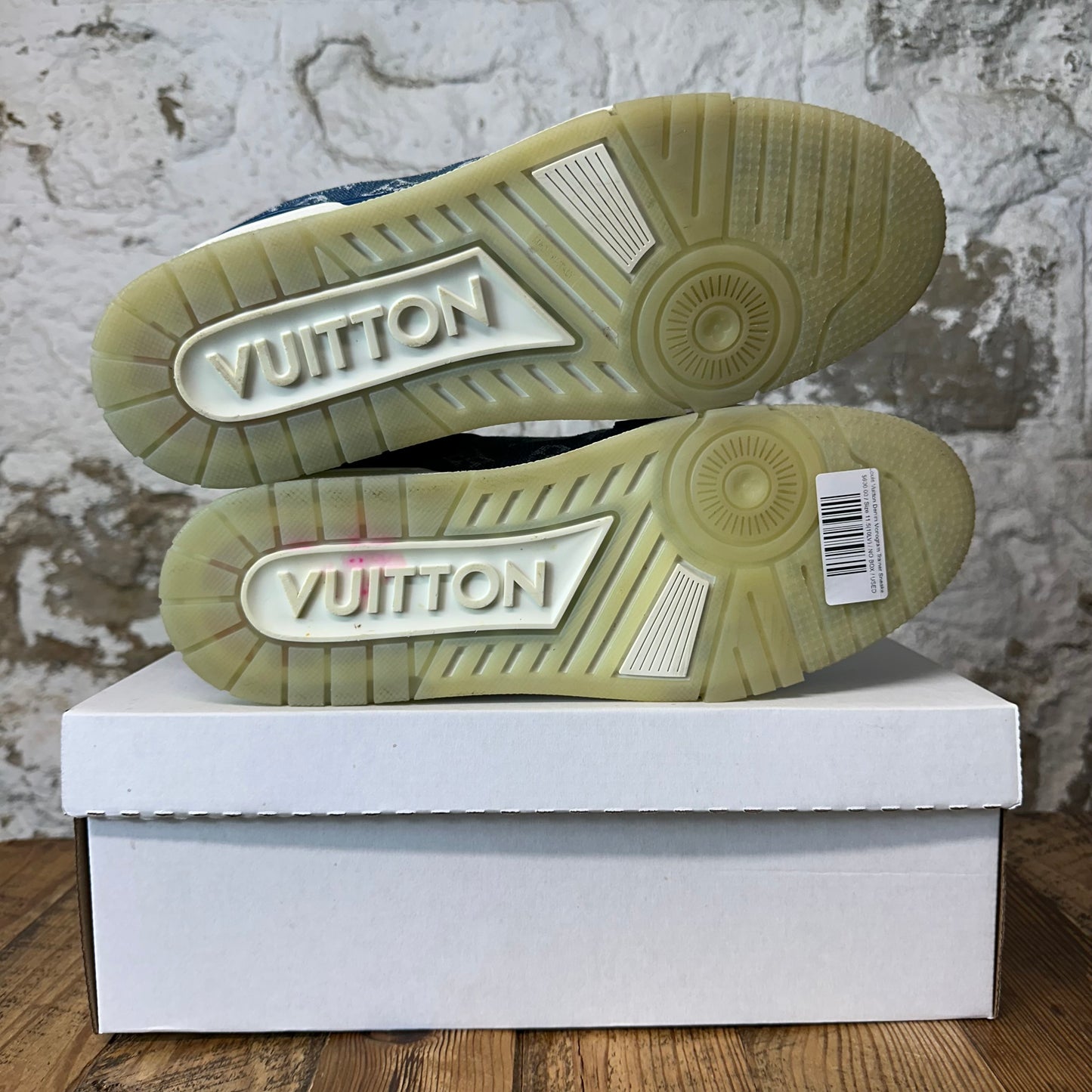 Louis Vuitton Denim Monogram Trainer Sneaker Sz 11.5 (10LV)