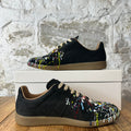 Maison Margiela Replica Paint Splatter Black Sneaker Sz 8 (41)