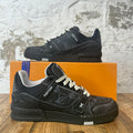Louis Vuitton Black Denim Monogram Trainer Sneaker Sz 9 (7.5LV)