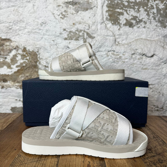 Dior Alpha Oblique White Sandal Sz 6.5 (39)
