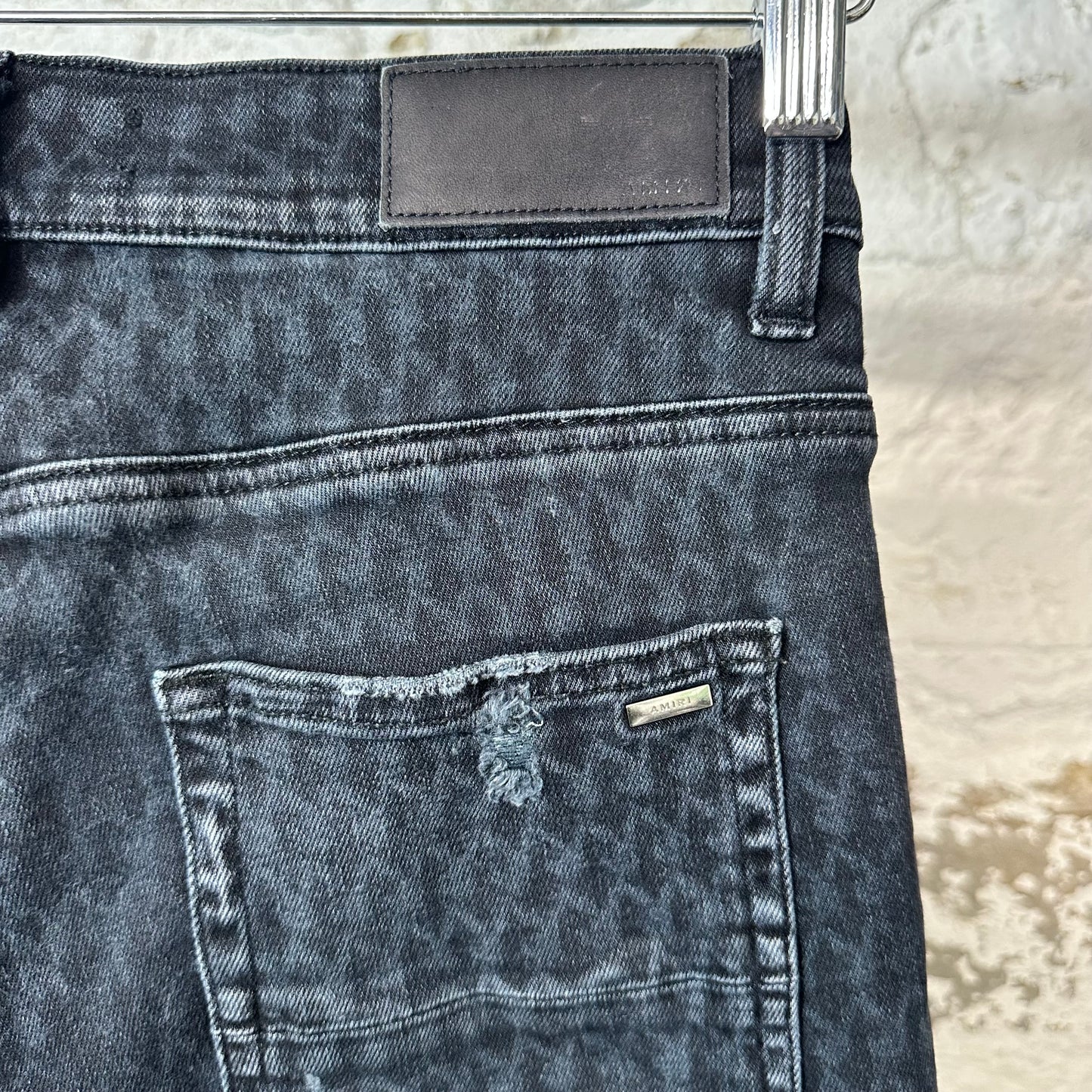 Amiri Playboy Print Black Denim Jeans Sz 28