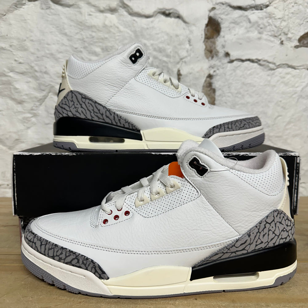 Air Jordan 3 White Cement Reimagined Sz 10.5 DS