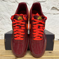 Nike Air Force 1 Low Patent Dark Team Red Safety Orange Sz 11 DS