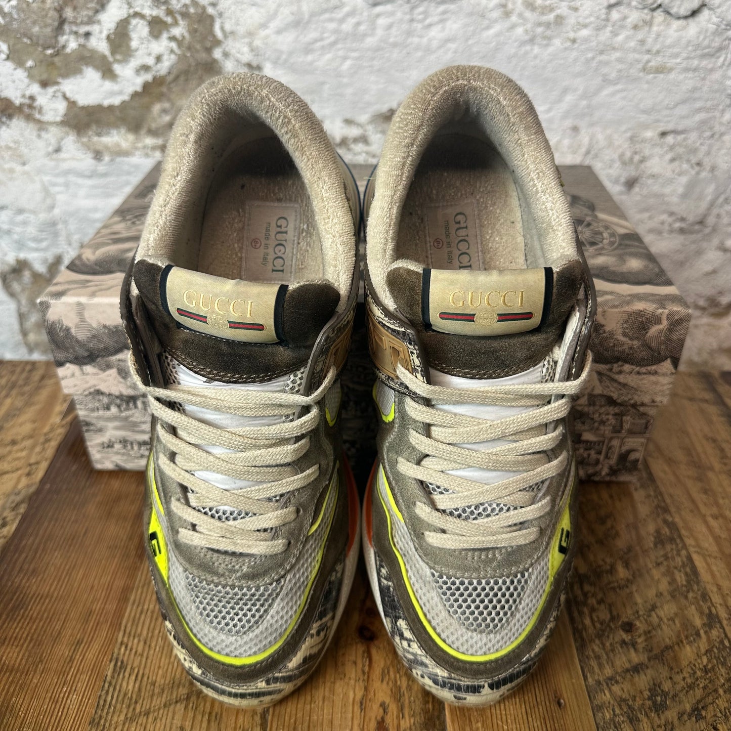 Gucci Ultrapace Brown Snakeskin Sz 8.5