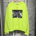 Off-White Lime Green Chest Logo Crewneck Sz XL