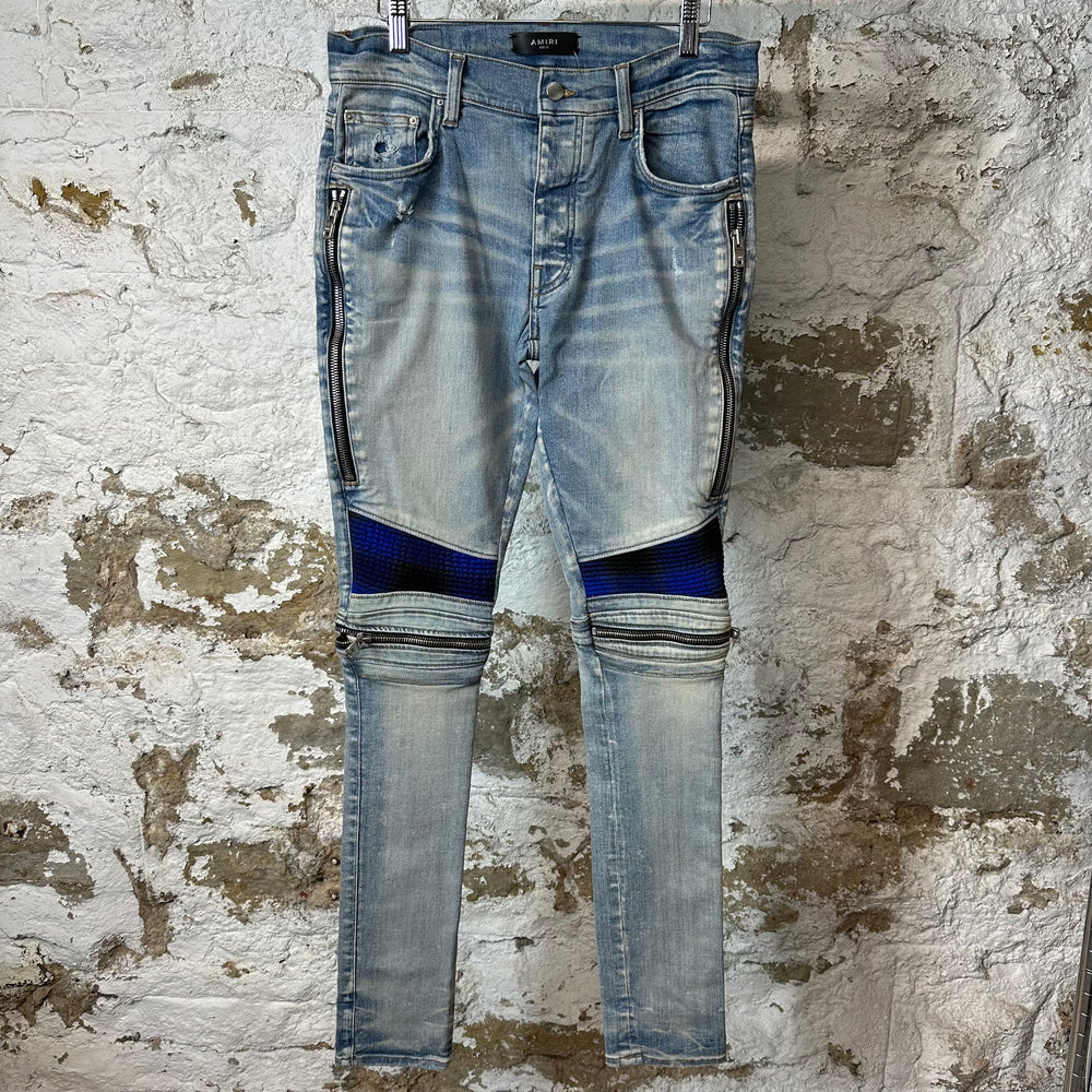 Amiri MX2 Blue Black Patch Blue Denim Sz 31