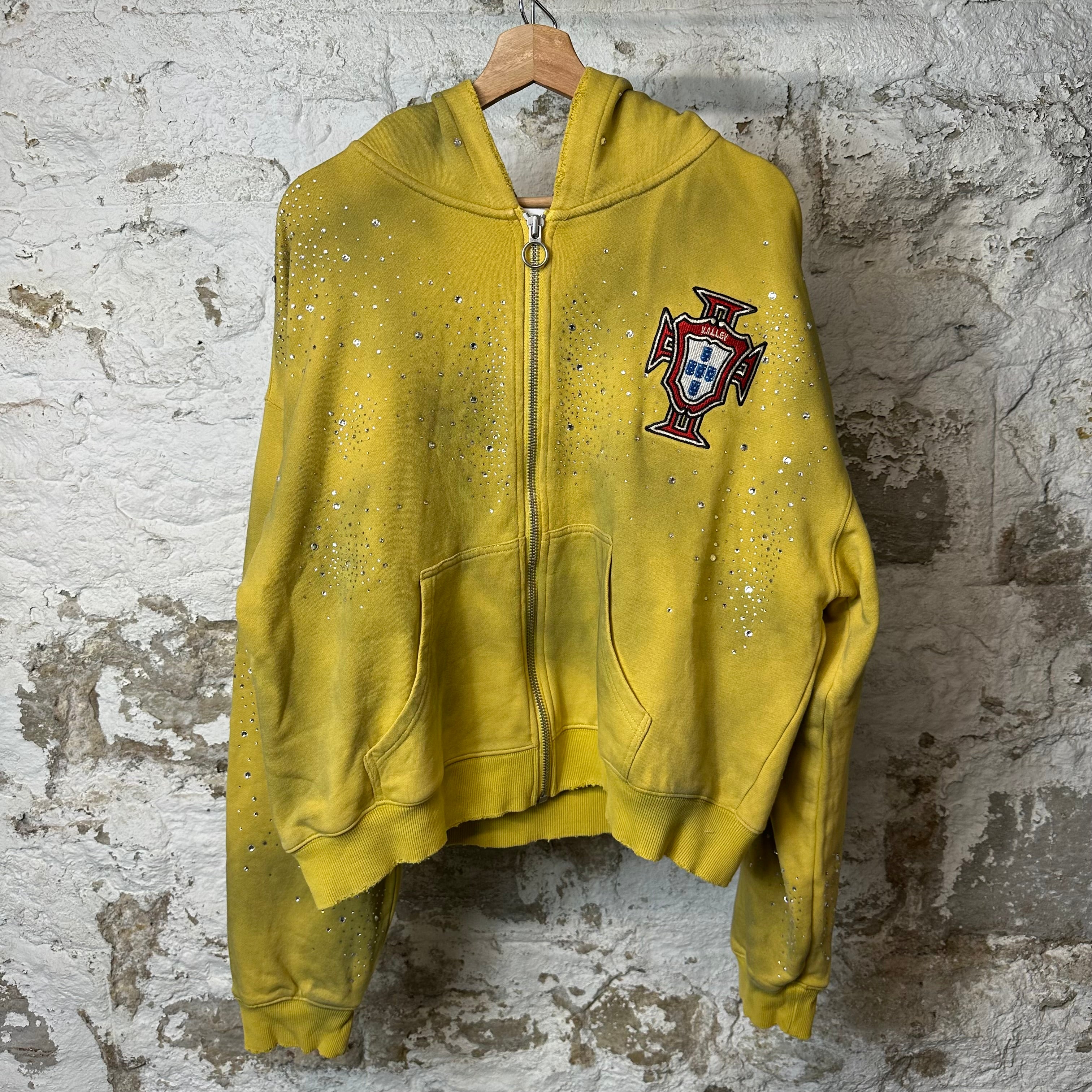 Vale Cluster Zip Up Hoodie Yellow Sz L