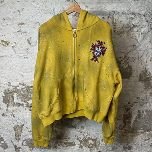 Vale Cluster Zip Up Hoodie Yellow Sz L