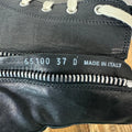 Rick Owens High Black Leather Milk Sneaker Sz 5 (37)