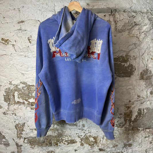 Amiri TGCW Paisley Flame Hoodie Blue Sz XS