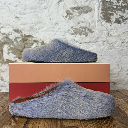 Marni Fussbett Sabot Purple Fur Slide Sz 8 (41)