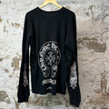 Chrome Hearts Miami Horseshoe L/s Black Sz XL (Pinhole)