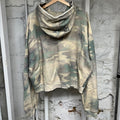 Vale Cheetah Green Camo Zip Up Hoodie Sz L