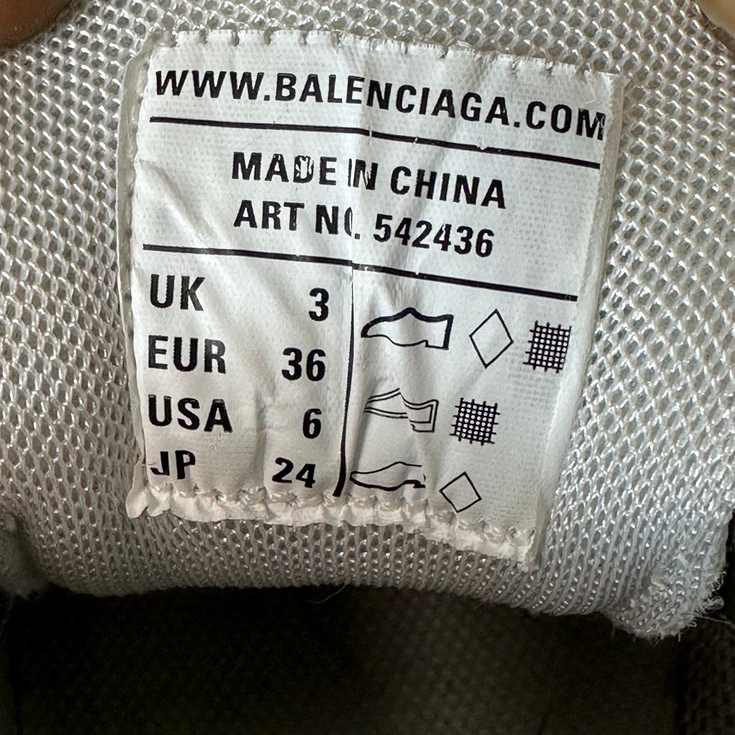 Balenciaga Track Runner Triple White Sneaker Sz 4.5 (36)