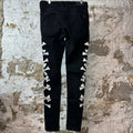 Amiri SIlver Bones Black Denim Jeans Sz 34