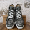 Christian Louboutin High Green Silver Sparkle Sneaker Sz 8.5 (41.5)