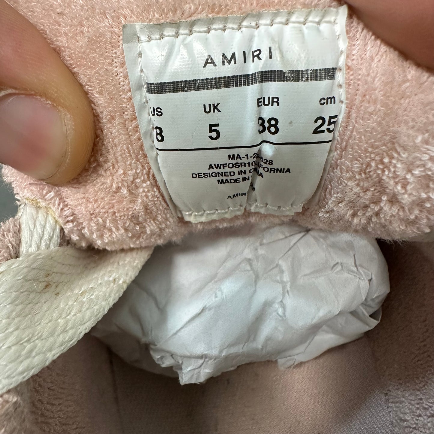 Amiri MA-1 Pink White Cream Sneaker Sz 6 (38)