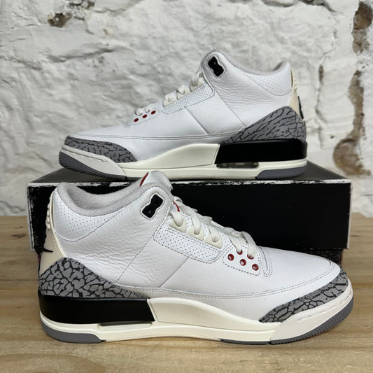 Air Jordan 3 White Cement Reimagined Sz 9