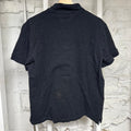 Burberry Monogram Motif Polo Black T-Shirt Sz L