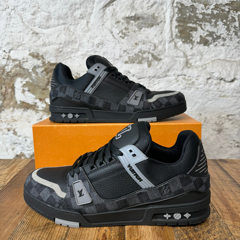 Louis Vuitton Black Damier Black Trainer Sz 12.5 (11LV)