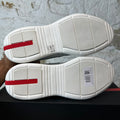 Prada Americas Cup Grey Patent White Sneaker Sz 9 DS