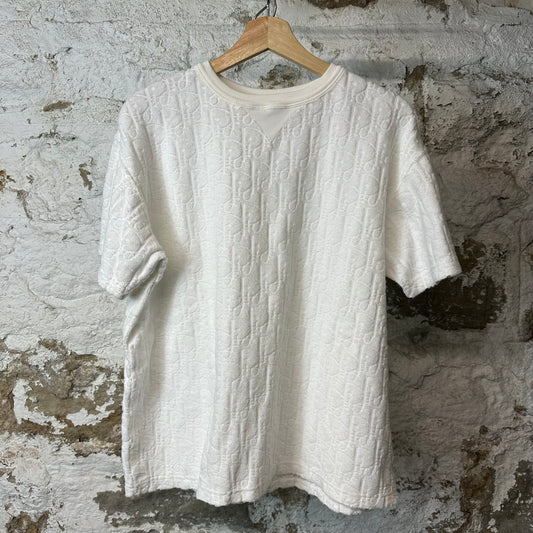 Dior White Monogram Towel T-Shirt Sz S
