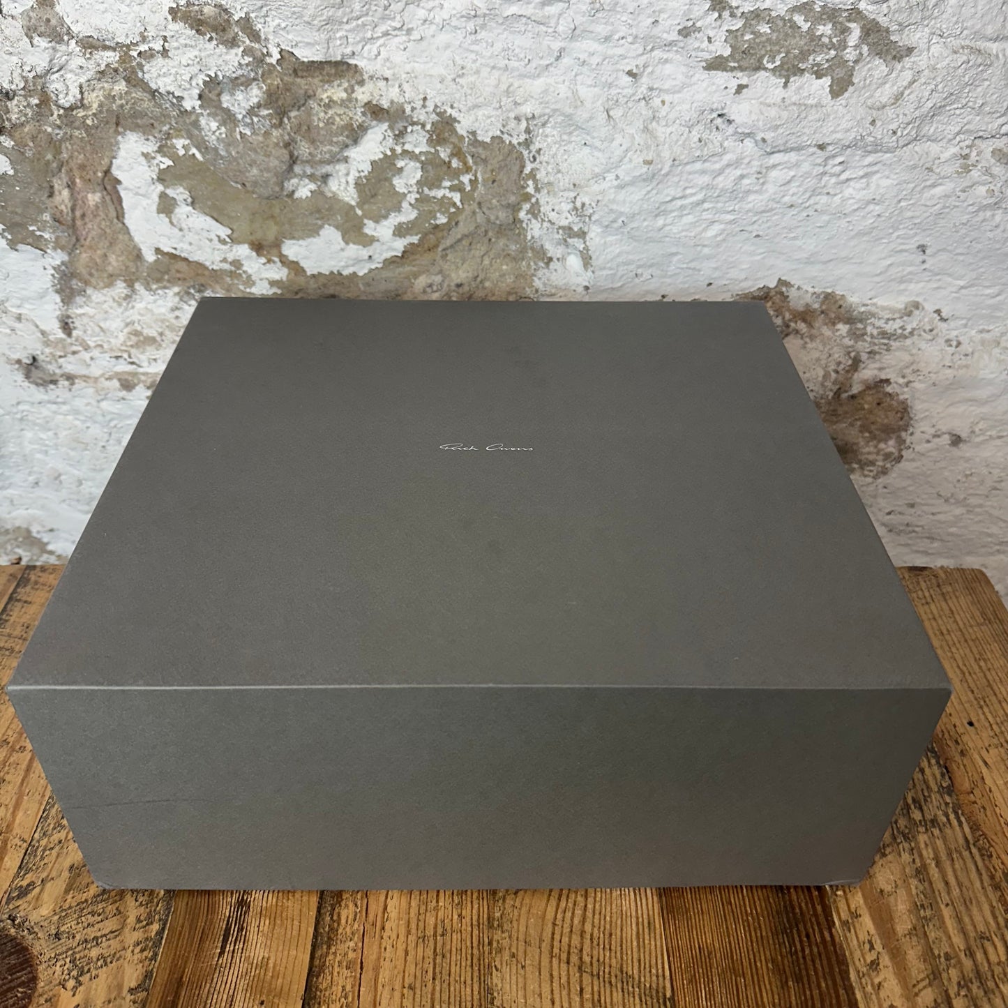 RIck Owens High Vintage Black Leather Milk Sneaker Sz 13 (46) DS