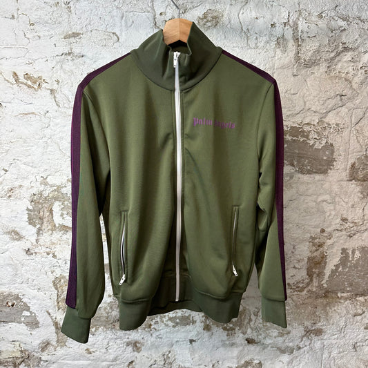 Palm Angels Olive Maroon Track Jacket Sz M