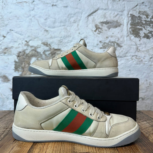 Gucci Screener Beige Cream Sneaker Sz 7