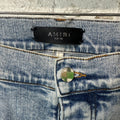 Amiri MX1 Crystal Patch Blue Denim Jeans Sz 36