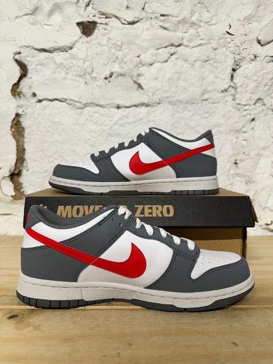Nike Dunk Low Smoke Gray Crimson Sz 6.5Y