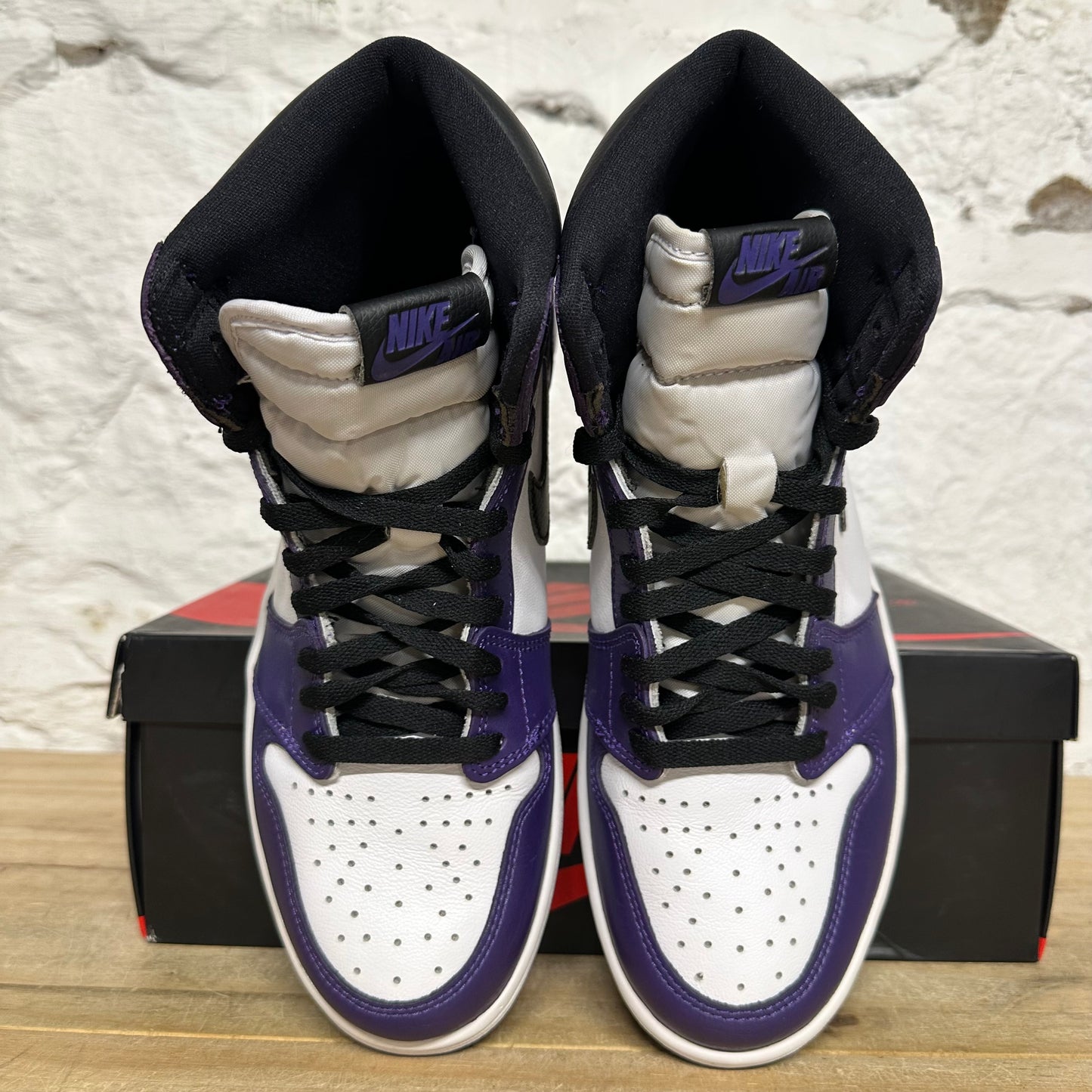 Air Jordan 1 High Court Purple White Sz 10
