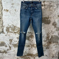 Amiri Knee Rip Dark Blue Denim Jeans Sz 30