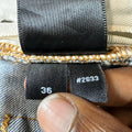 Amiri MX1 Cracked Orange Blue Denim Jeans Sz 36