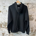 Supreme White Cursive Spellout Black Hoodie Sz S