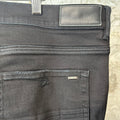 Amiri MX1 Green Leather Black Denim Jeans Sz 38