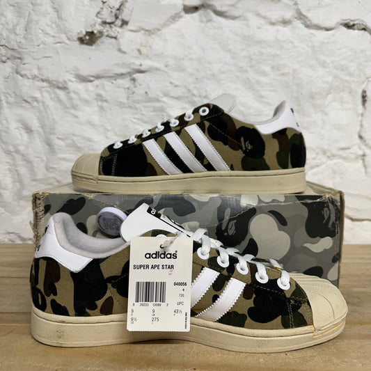 Adidas Superstar Bape Super Ape Star (2003) Sz 9.5 DS