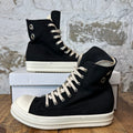 Rick Owens High Lido Black Milk Sneaker Sz 8 (41)