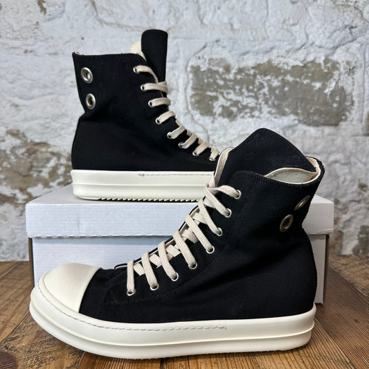 Rick Owens High Lido Black Milk Sneaker Sz 8 (41)