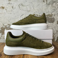 Alexander Mcqueen Olive Suede White Sole Sneaker Sz 11 (44)