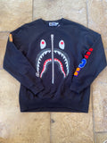 Bape Shark Zipper Crewneck Black Sz L