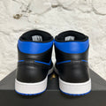 Air Jordan 1 Mid Black Royal Blue Sz 10