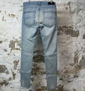 Amiri MX1 Cream Suede Blue Denim Jeans Sz 31