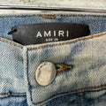 Amiri MX1 Black Paisley Thrasher Blue Denim Jeans Sz 29