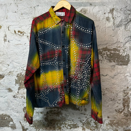 Vale Forever Tie Dye Rhinestone Flannel Sz XL