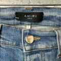 Amiri MX1 Sky Blue Cream Blue Denim Jeans Sz 29