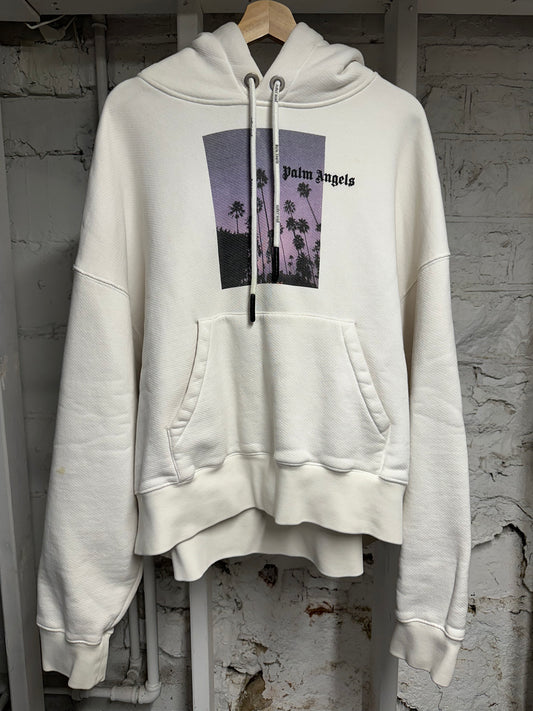 Palm Angels White Palm Hoodie Sz L