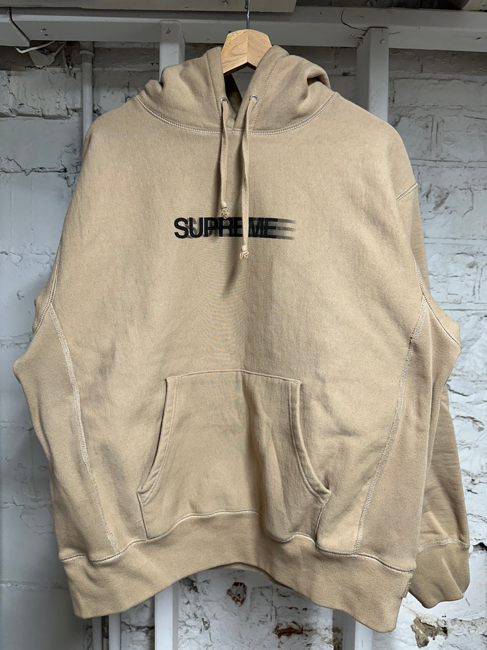 Supreme Motion Logo Brown Hoodie Sz M